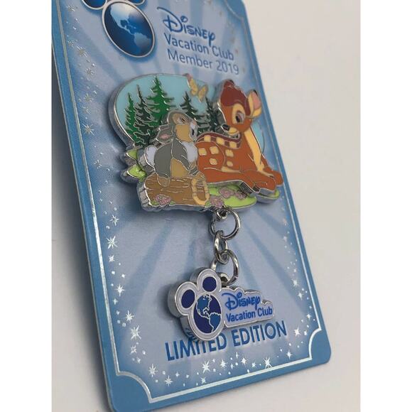 Disney Vacation Club Bambi & Thumper in Flowers DVC Vacation Club Pin LE 3500 - Picture 5 of 6